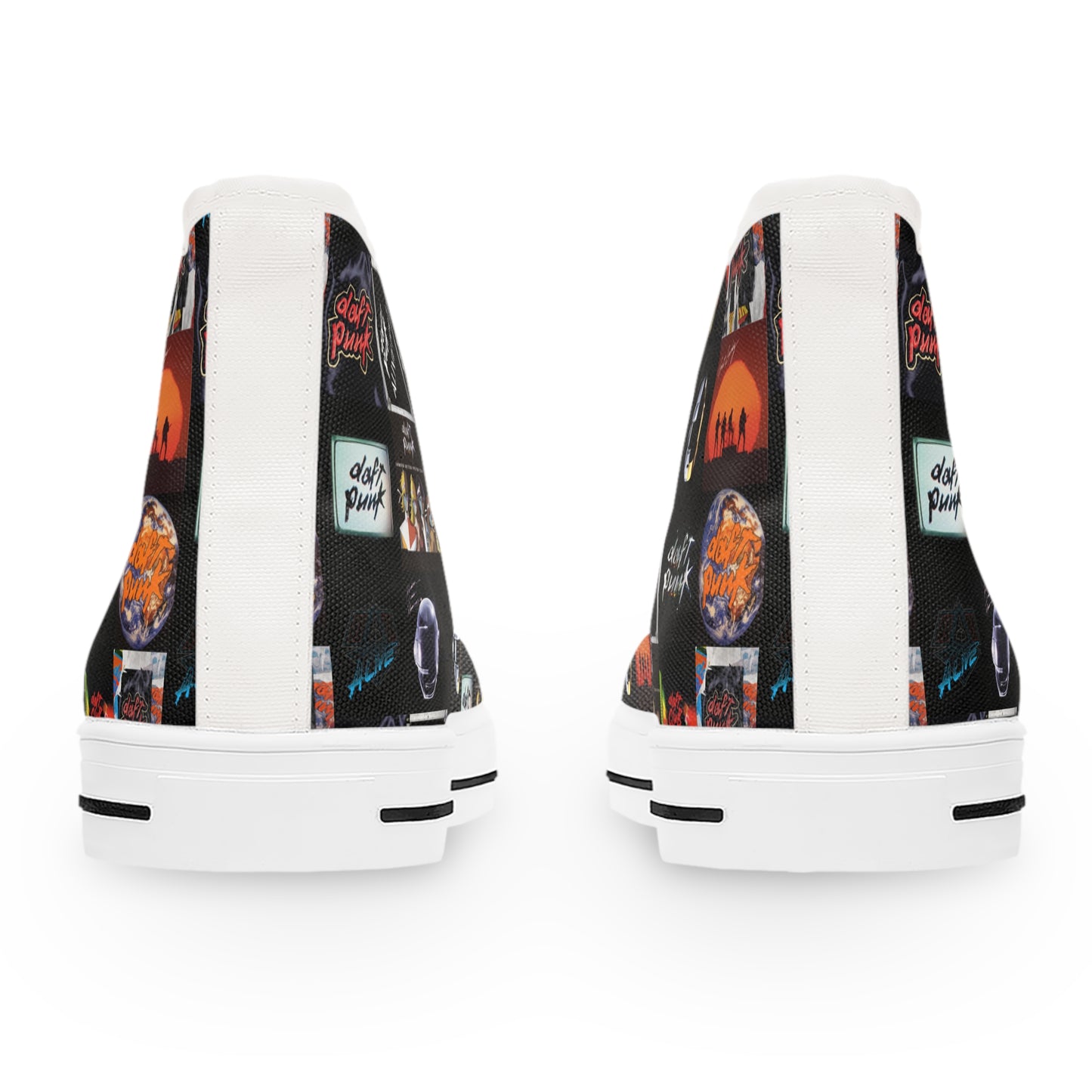 Daft Punk Album Cover Art Collage Women's High Top Sneakers