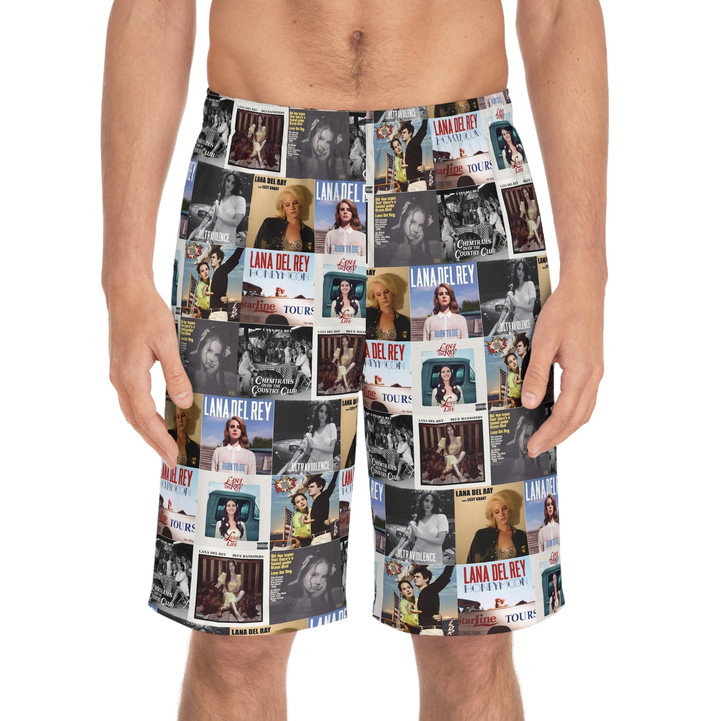 Lana Del Rey Album Cover Collage Men's Board Shorts