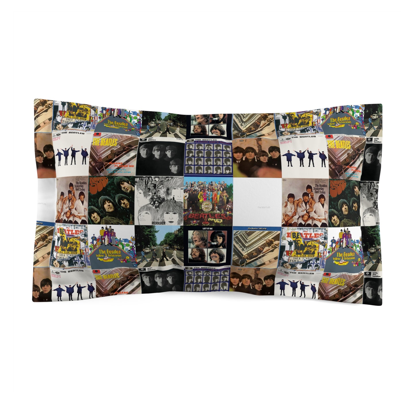 The Beatles Album Cover Collage Microfiber Pillow Sham