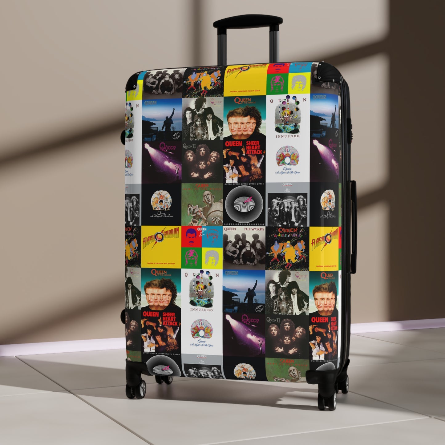 Queen Album Cover Collage Suitcase