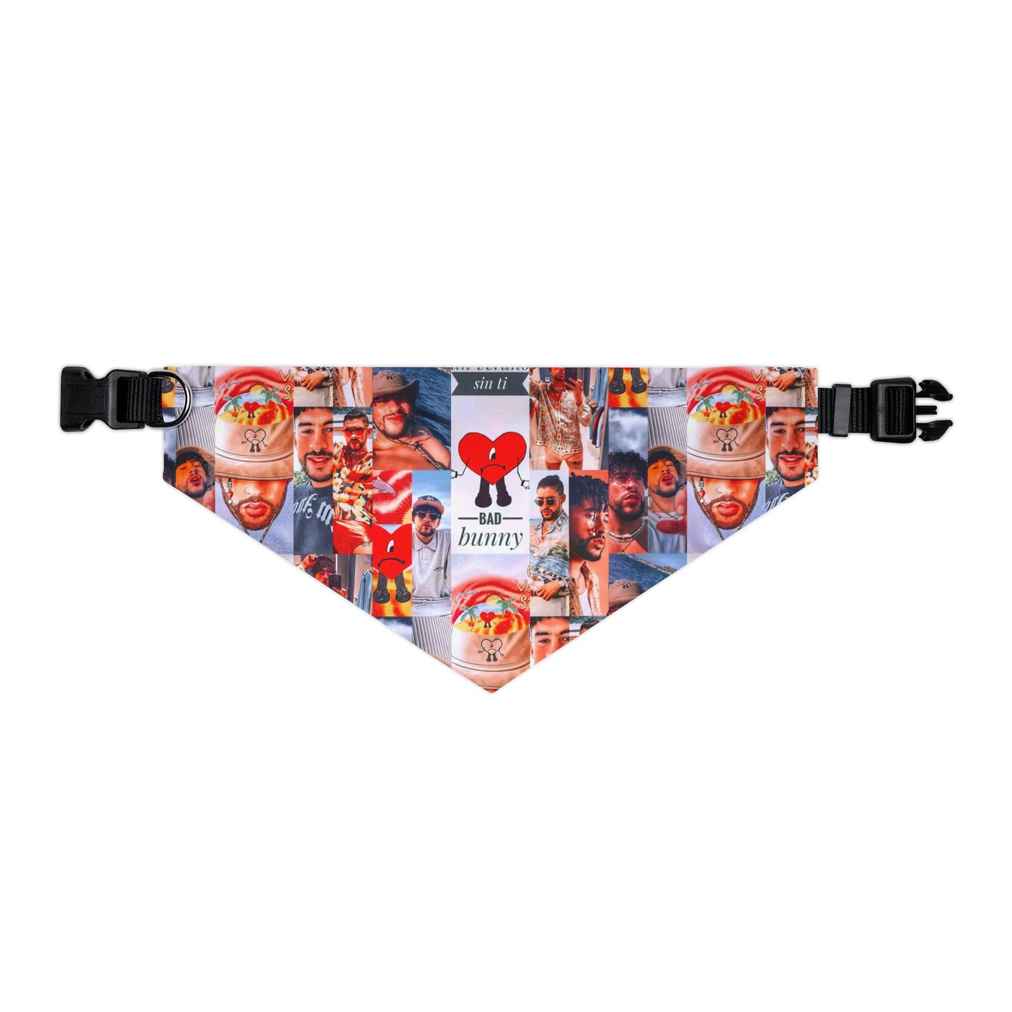 Bad Bunny Un Verano Sin Ti Photo Collage Pet Bandana Collar