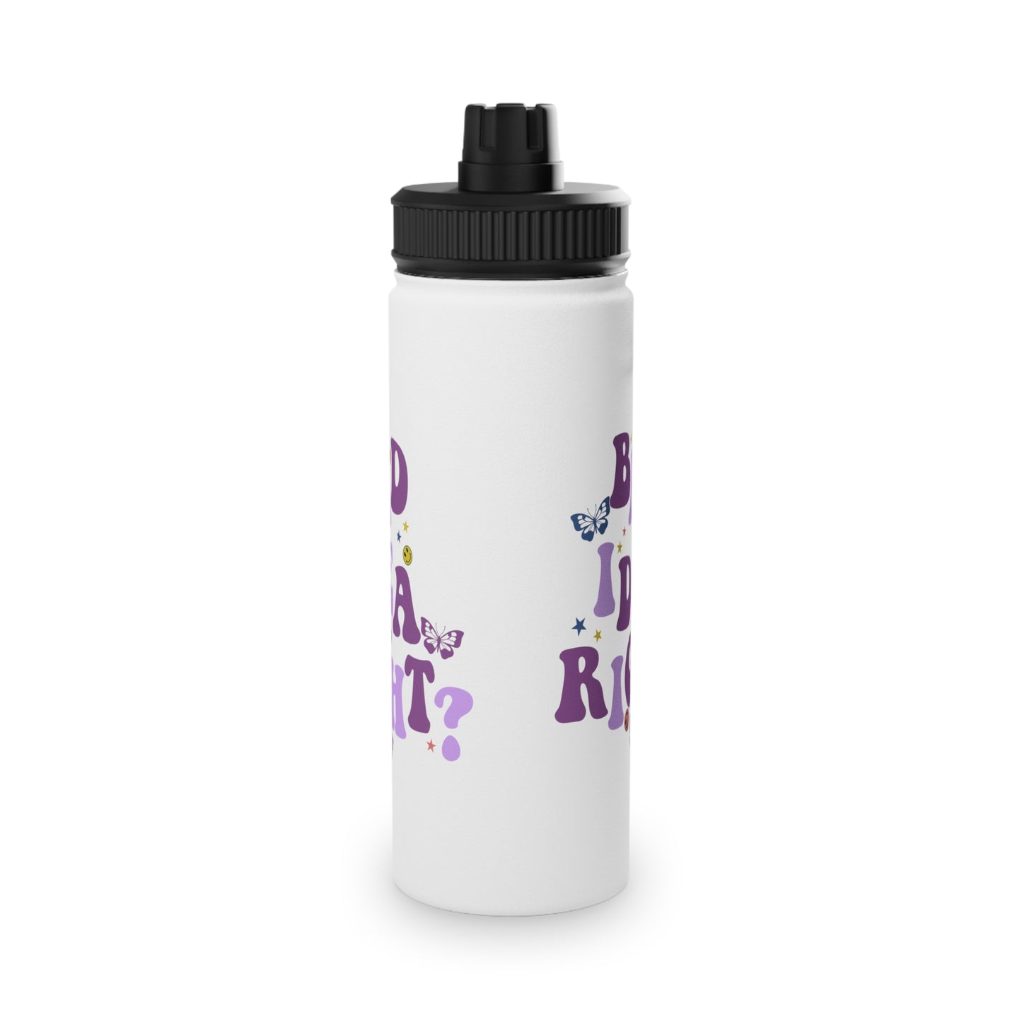 Olivia Rodrigo Bad Idea Right? Stainless Steel Sports Lid Water Bottle