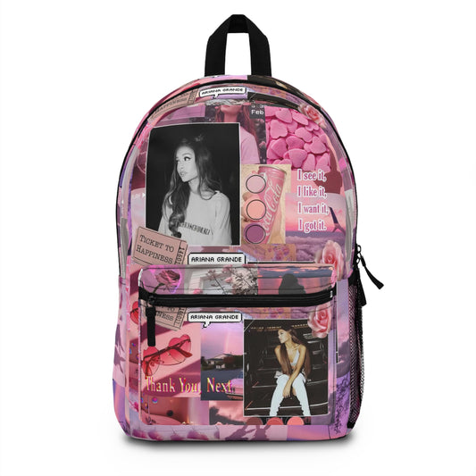 Ariana Grande Pink Aesthetic Collage Backpack