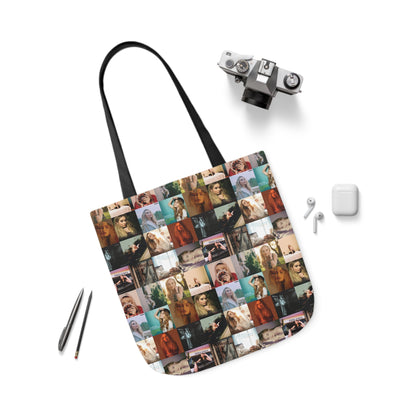 Sabrina Carpenter Album Cover Collage Polyester Canvas Tote Bag