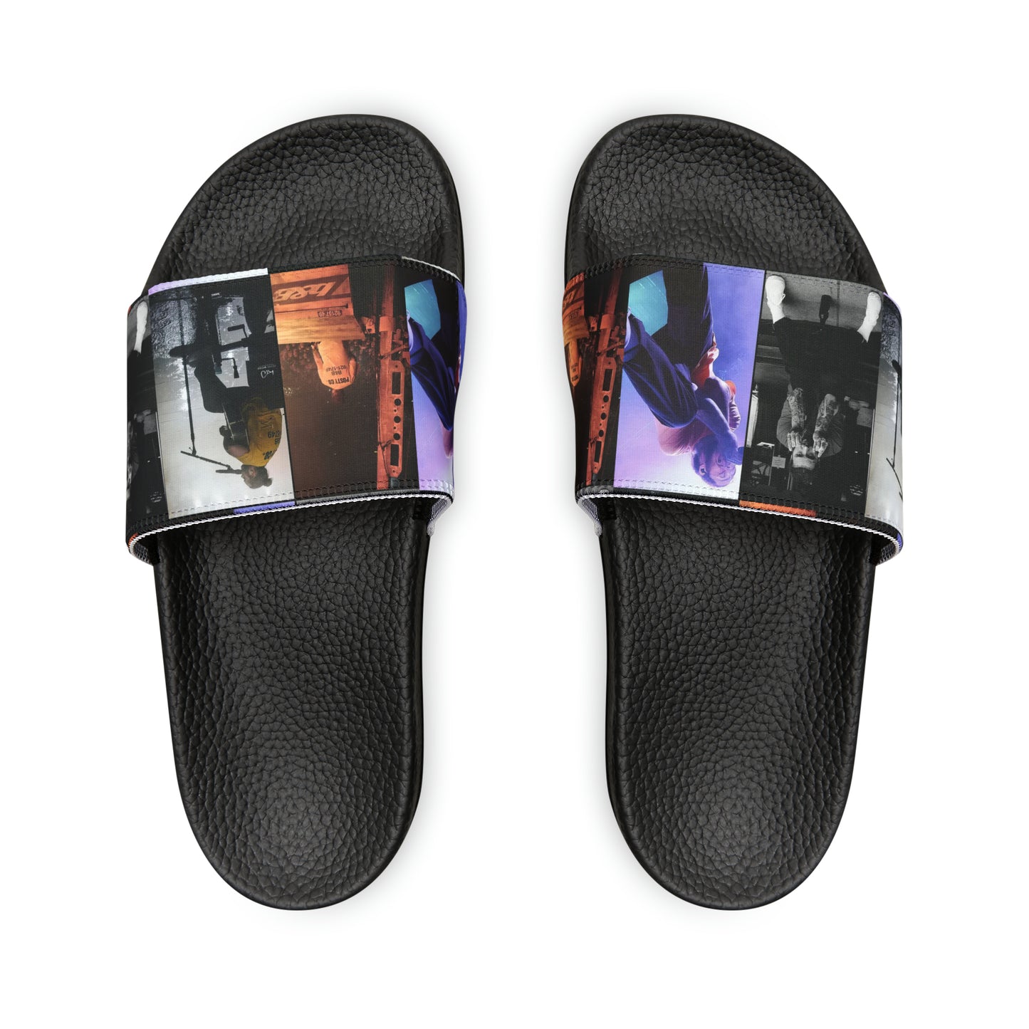 Post Malone On Tour Collage Youth Slide Sandals