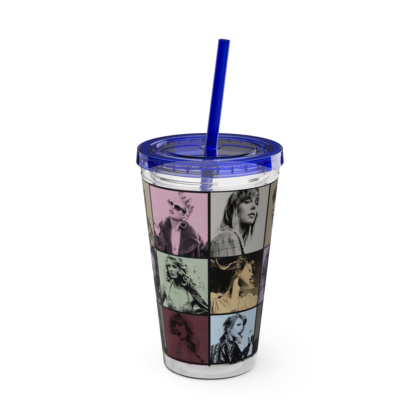 Taylor Swift Eras Collage Sunsplash Tumbler with Straw