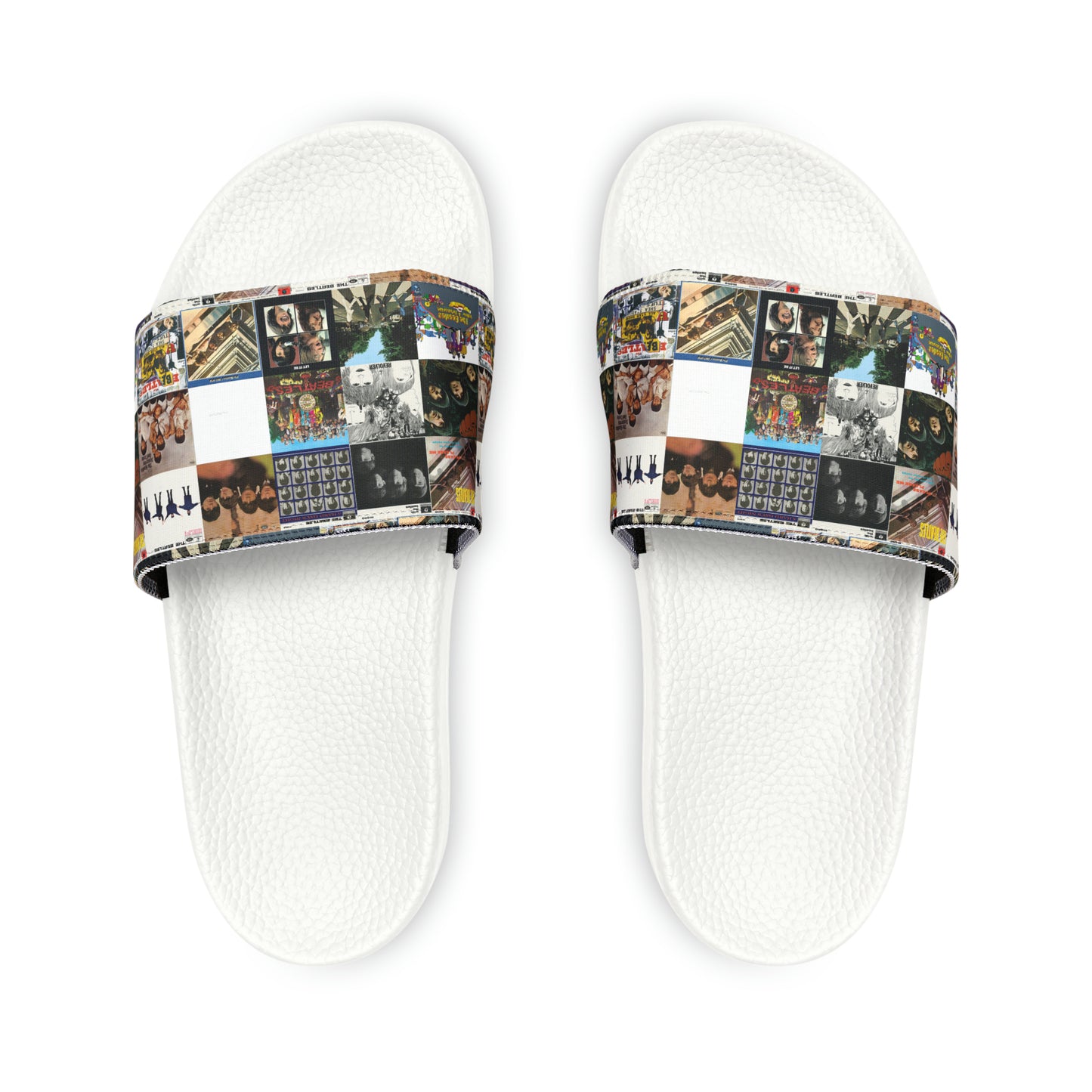 The Beatles Album Cover Collage Youth Slide Sandals