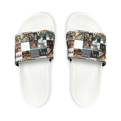 The Beatles Album Cover Collage Youth Slide Sandals