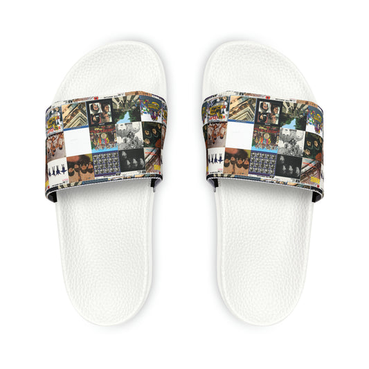 The Beatles Album Cover Collage Youth Slide Sandals