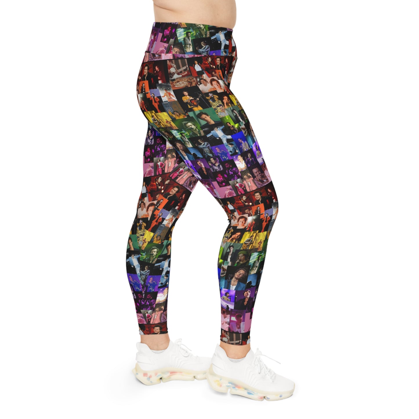 Harry Styles Rainbow Collage Plus Size Leggings