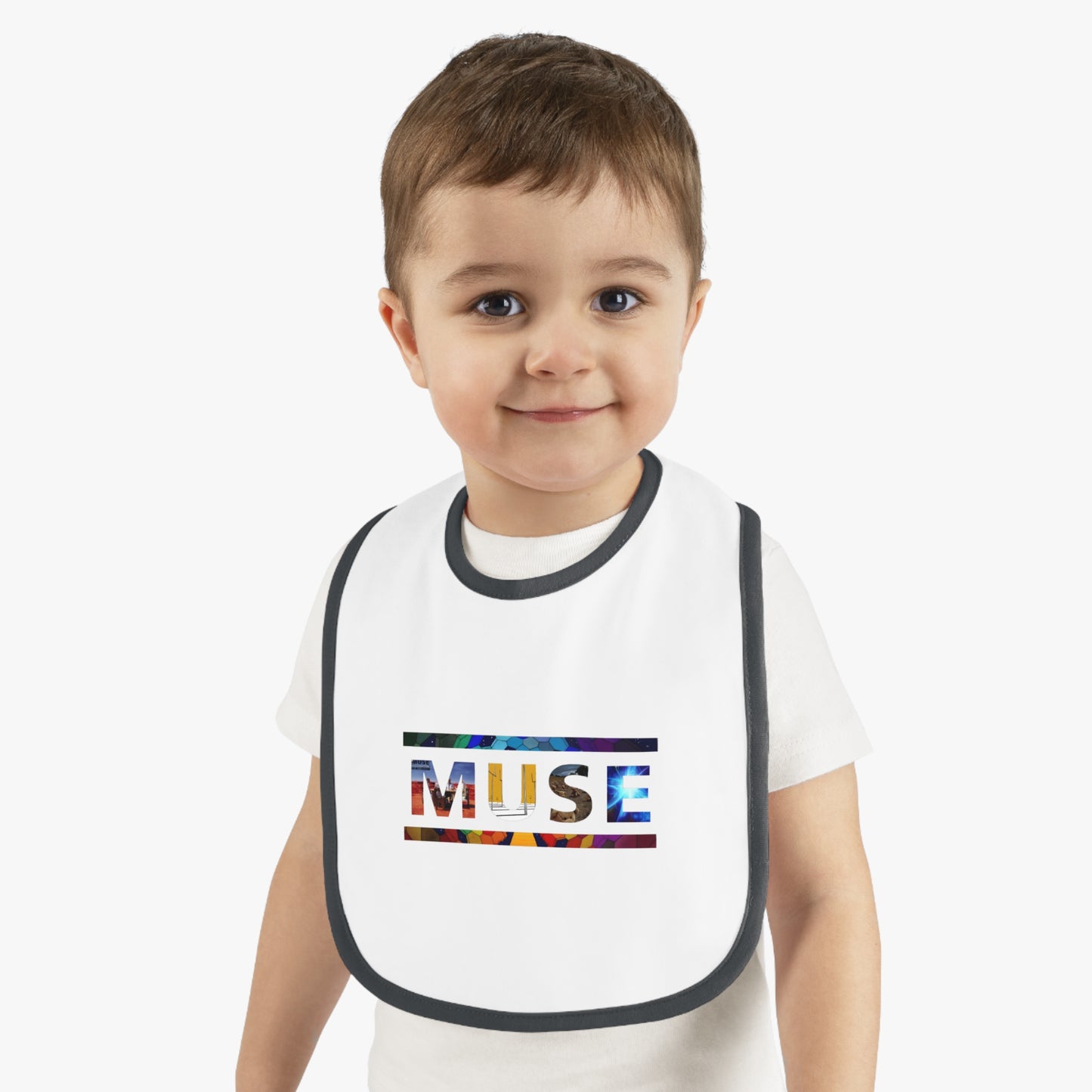 Muse Album Art Letters Baby Contrast Trim Jersey Bib