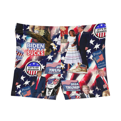 Donald Trump 2024 MAGA Montage Women's Shorts