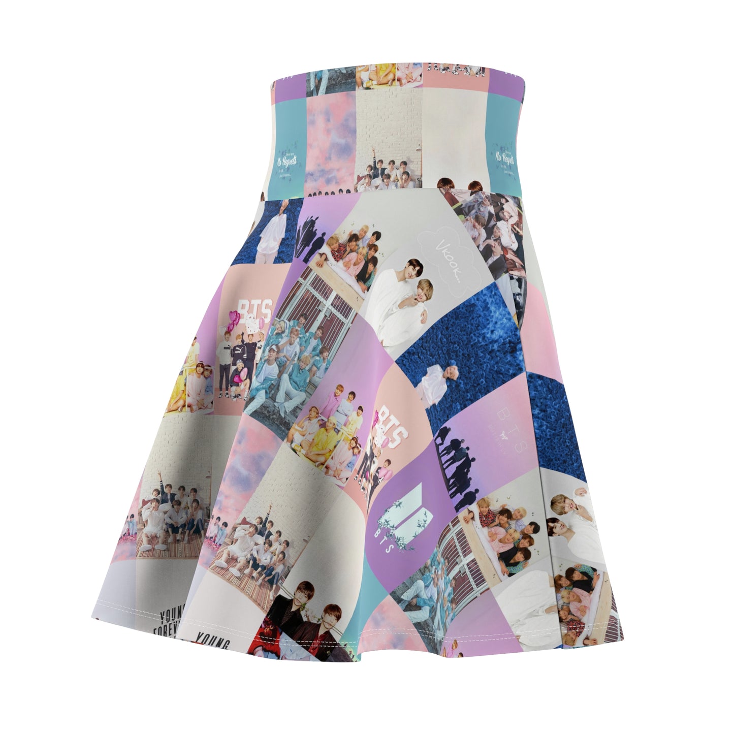 BTS Pastel Aesthetic Collage Women's Skater Skirt