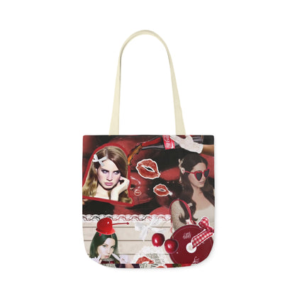 Lana Del Rey Cherry Coke Collage Polyester Canvas Tote Bag