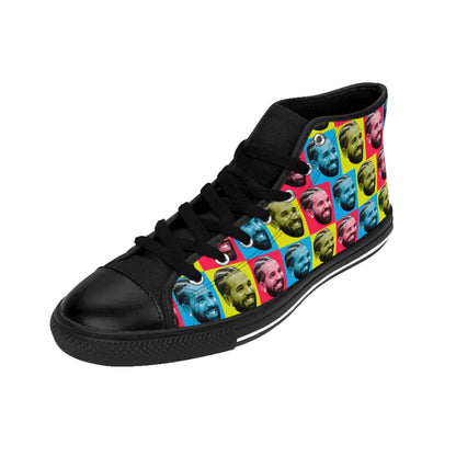 Drake Colored Checker Faces Women's Classic Sneakers