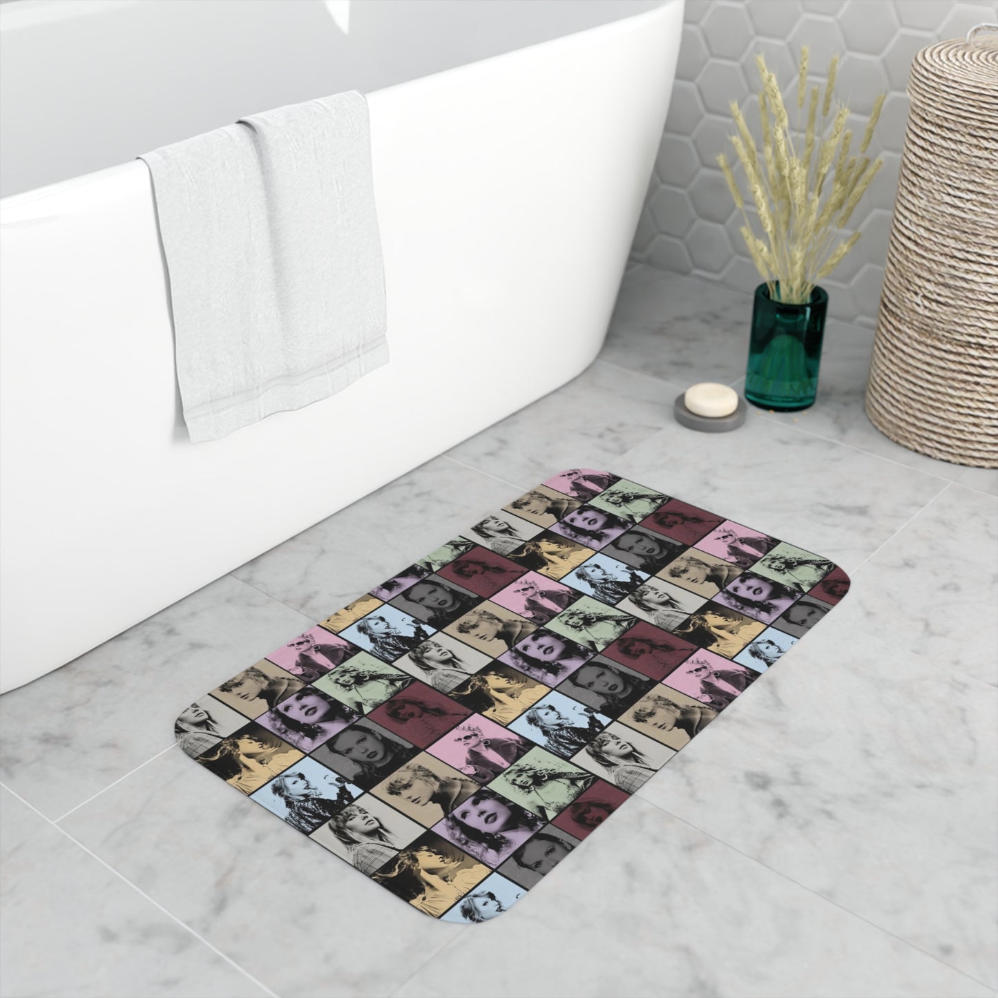 Taylor Swift Eras Collage Memory Foam Bath Mat