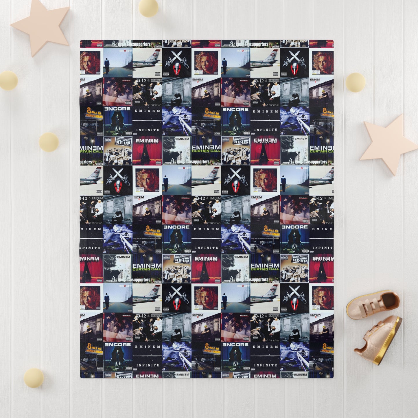 Eminem Album Art Cover Collage Soft Fleece Baby Blanket