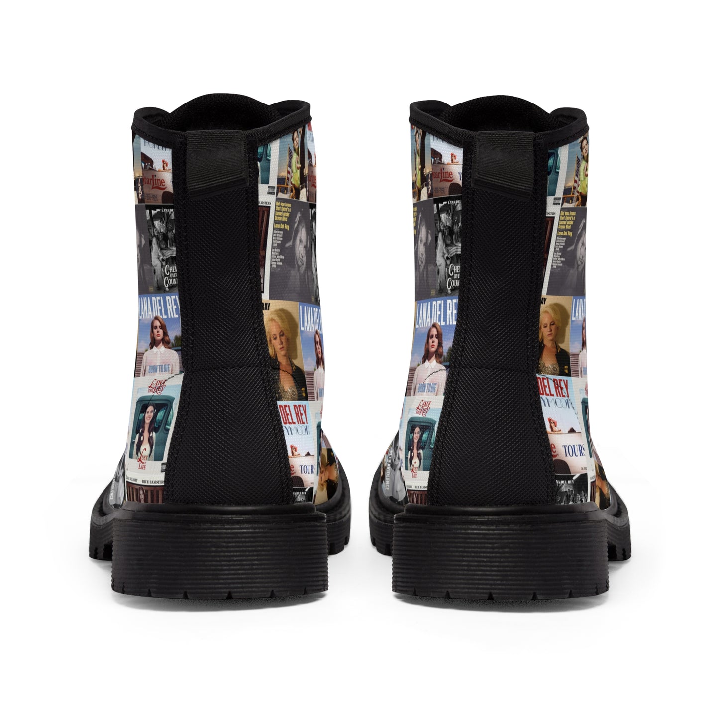 Lana Del Rey Album Cover Collage Women's Canvas Boots