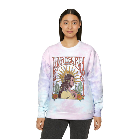 Lana Del Rey Vintage Artwork Unisex Tie-Dye Sweatshirt