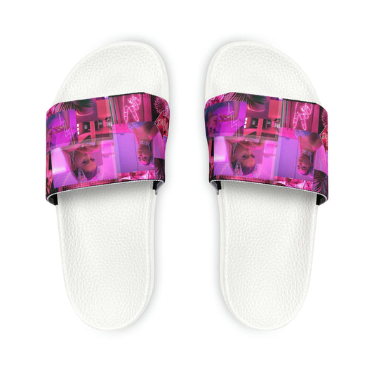 Ariana Grande 7 Rings Collage Youth Slide Sandals
