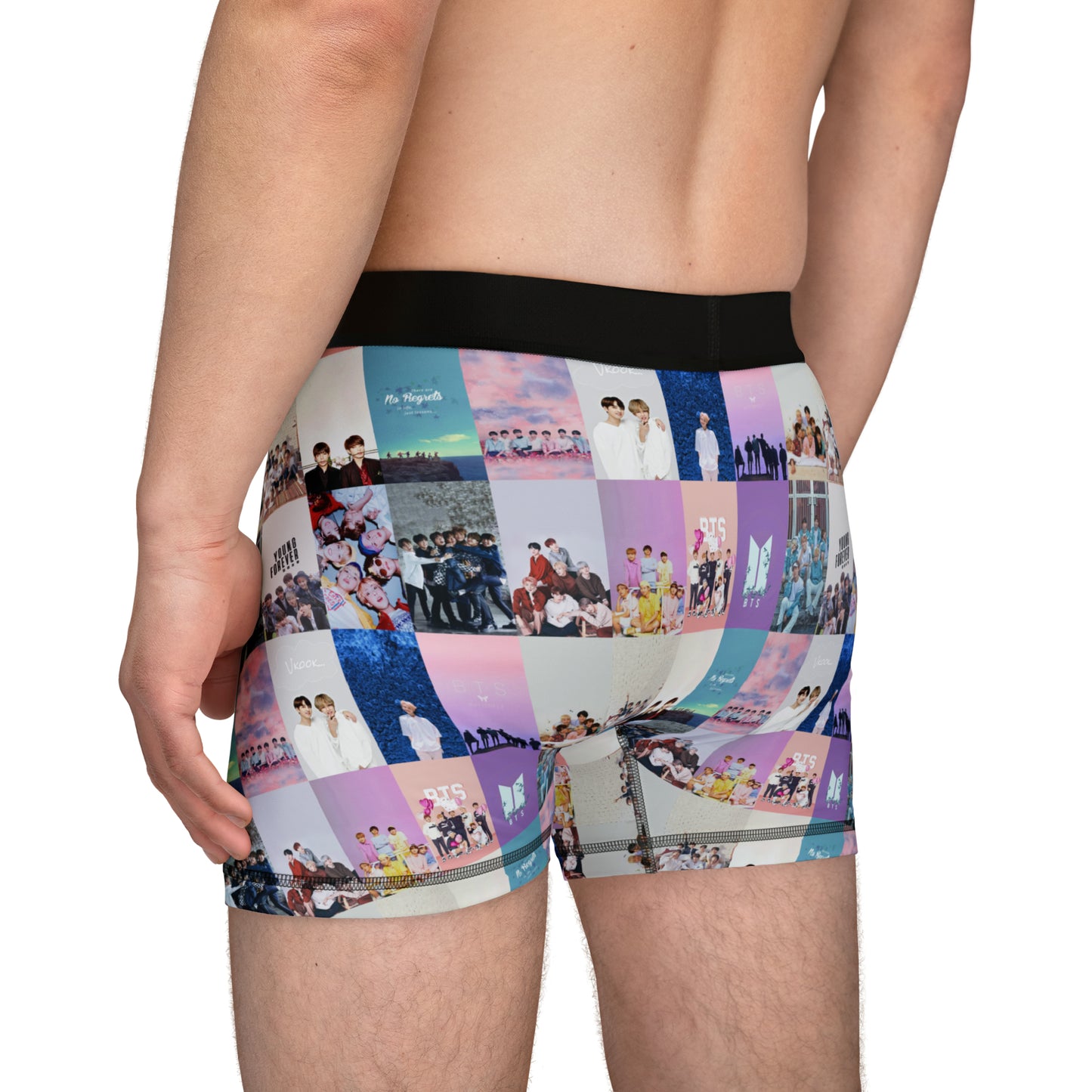 BTS Pastel Aesthetic Collage Men's Boxers