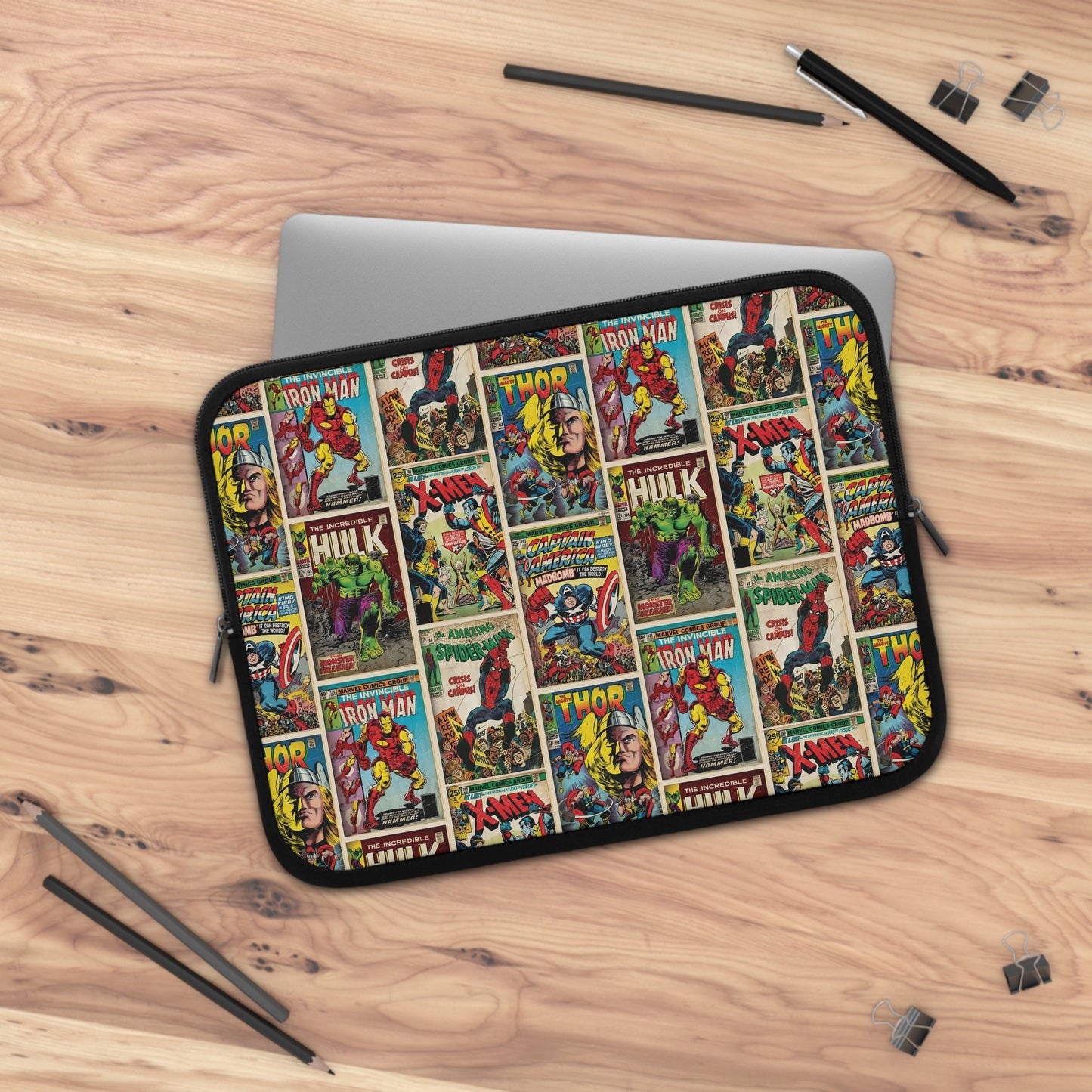 Marvel Comic Book Cover Collage Laptop Sleeve