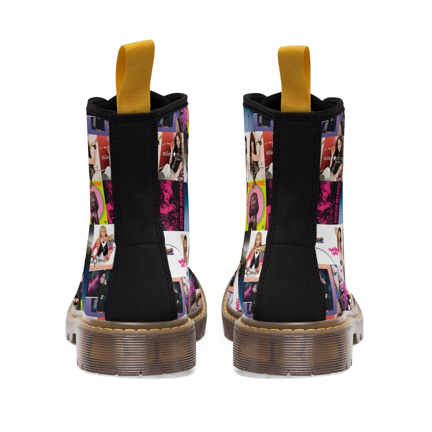 Miley Cyrus Album Cover Collage Women's Canvas Boots