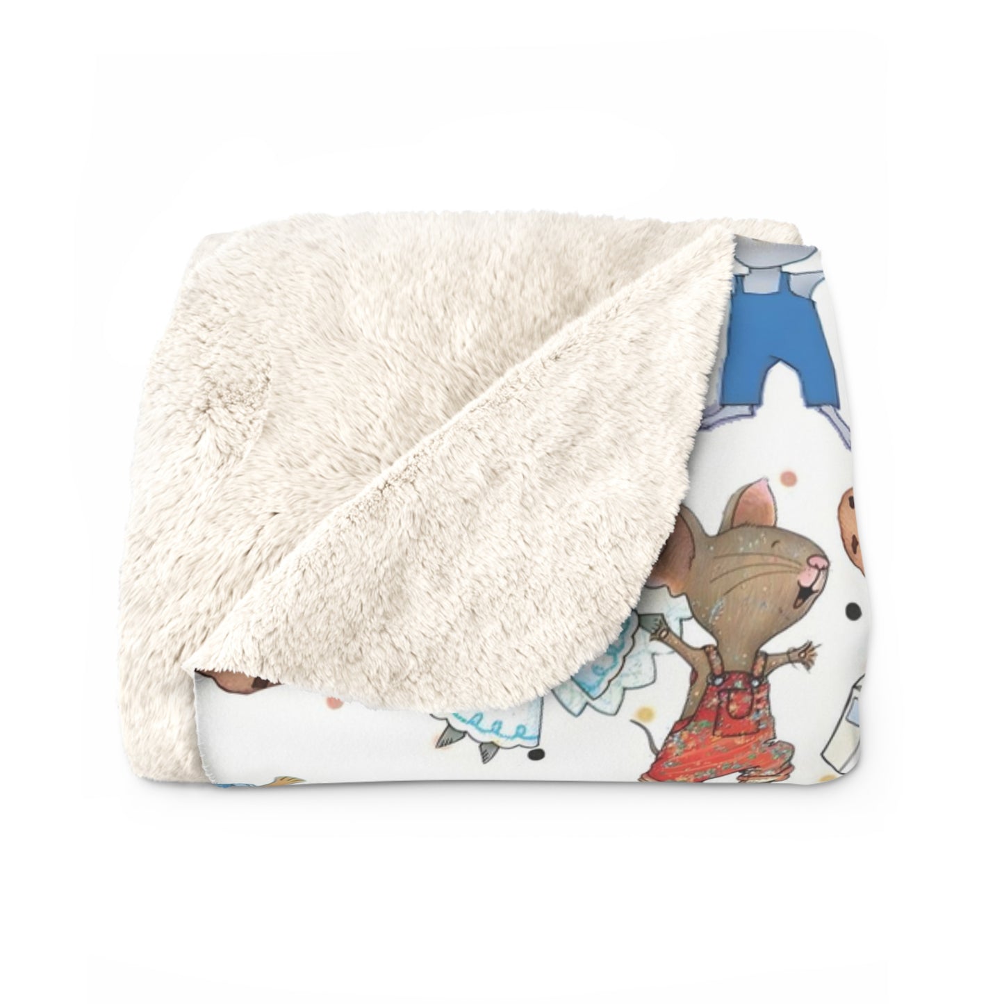 If You Give A Mouse A Cookie Collage Sherpa Fleece Blanket
