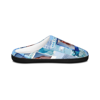 Olivia Rodrigo Light Blue Aesthetic Collage Women's Indoor Slippers