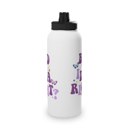 Olivia Rodrigo Bad Idea Right? Stainless Steel Sports Lid Water Bottle