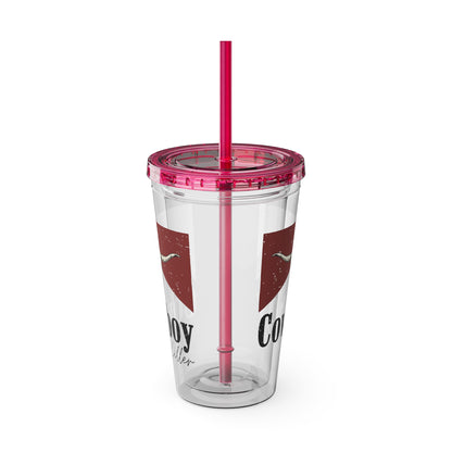 Morgan Wallen Cowboy Killer Sunsplash Tumbler with Straw