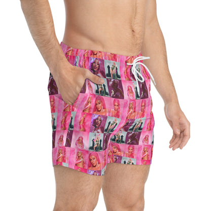 Doja Cat Hot Pink Mosaic Swim Trunks