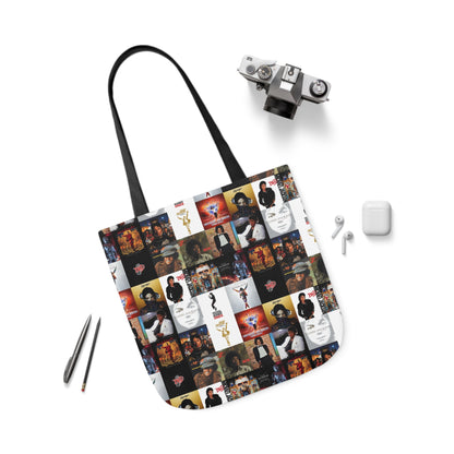 Michael Jackson Album Cover Collage Polyester Canvas Tote Bag