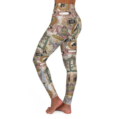 Lana Del Rey Victorian Collage High Waisted Yoga Leggings