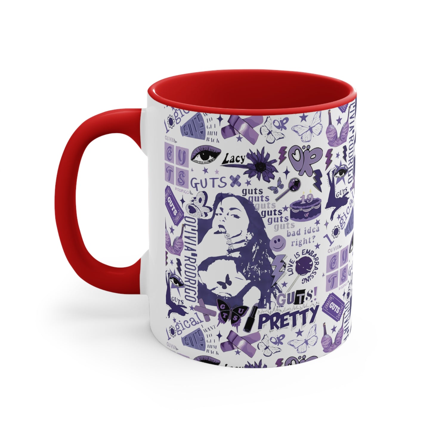 Olivia Rodrigo Guts Tour Collage Accent Coffee Mug, 11oz