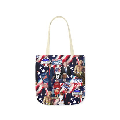 Donald Trump 2024 MAGA Montage Polyester Canvas Tote Bag