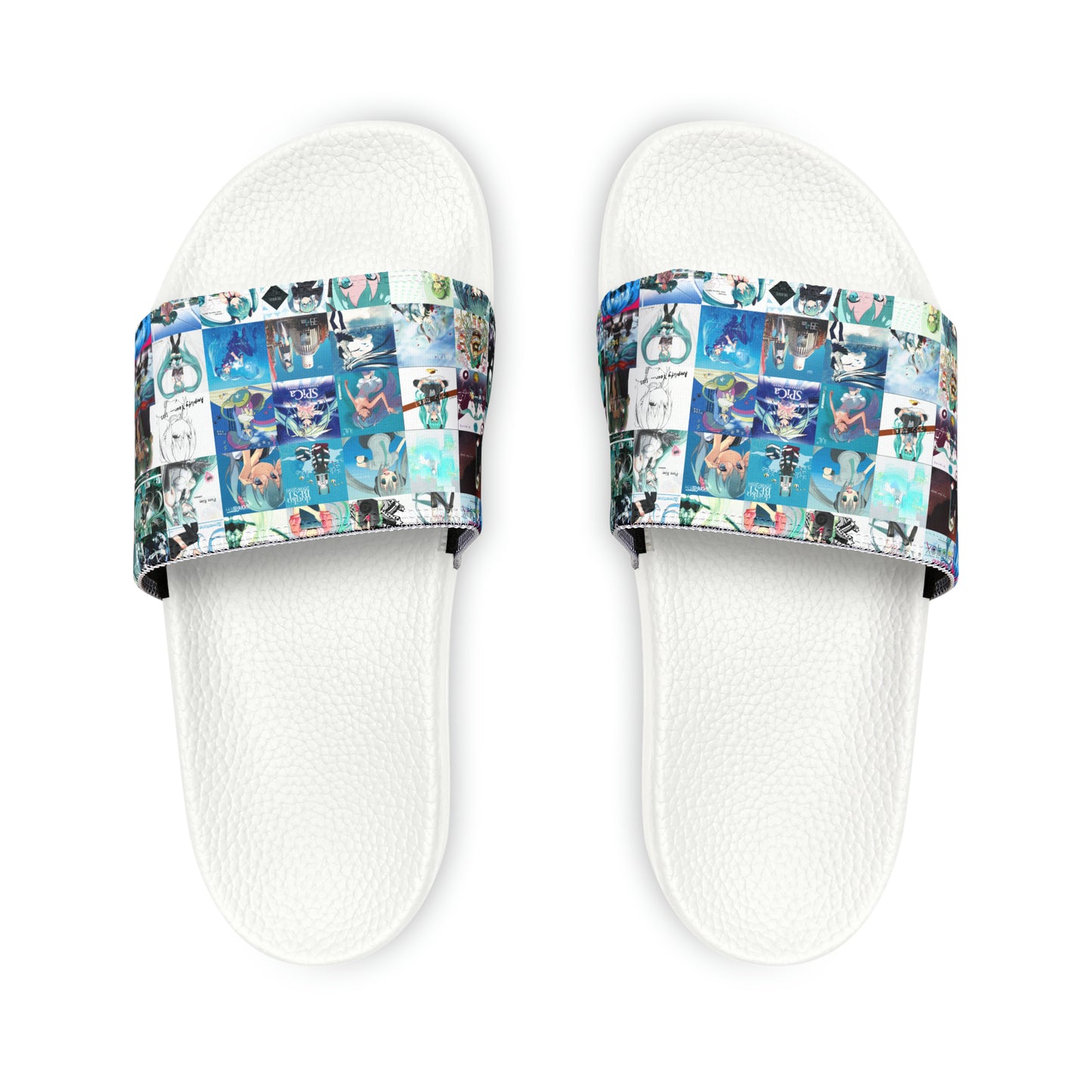 Hatsune Miku Album Cover Collage Women's Slide Sandals