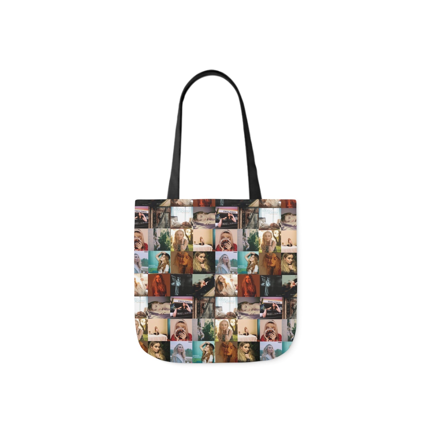 Sabrina Carpenter Album Cover Collage Polyester Canvas Tote Bag