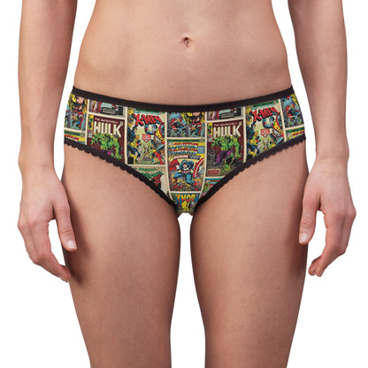 Marvel Comic Book Cover Collage Women's Briefs Panties