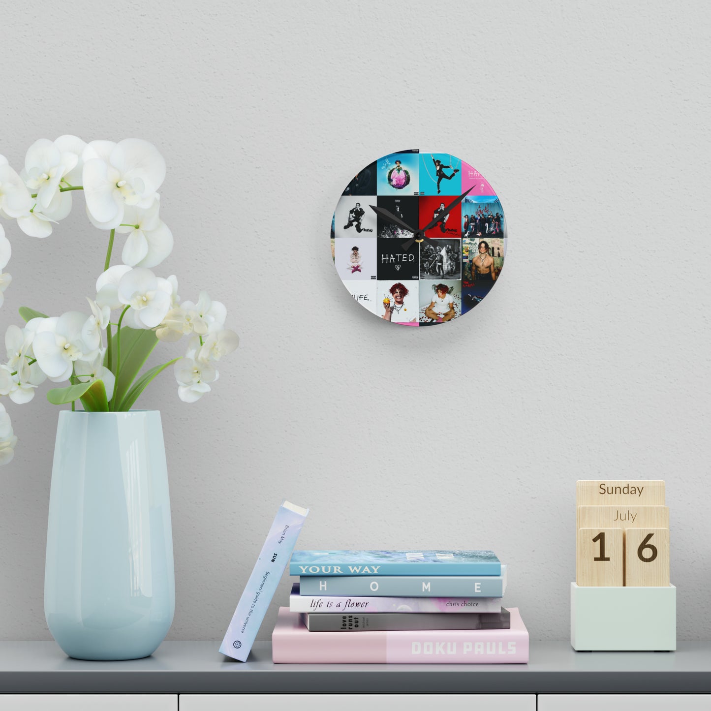 YUNGBLUD Album Cover Art Collage Acrylic Wall Clock