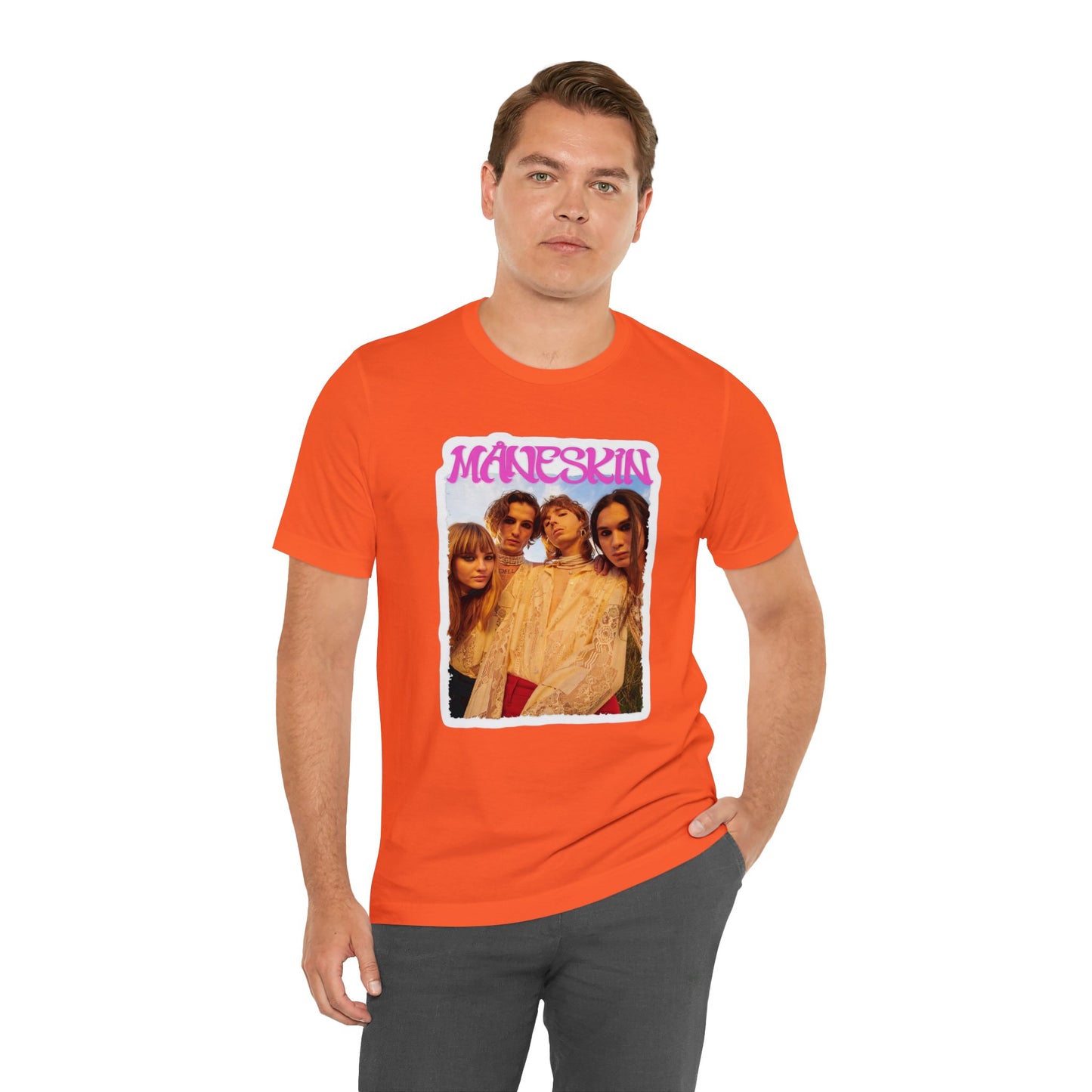 Måneskin Group Photo Unisex Jersey Short Sleeve Tee Shirt