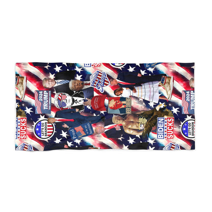 Donald Trump 2024 MAGA Montage Beach Towel