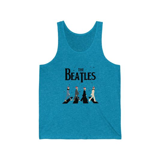 The Beatles Abbey Road Santas Unisex Jersey Tank