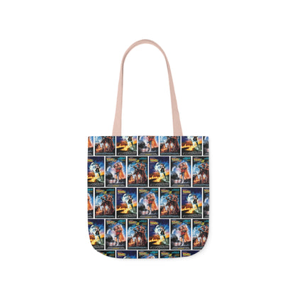 Back To The Future Movie Posters Collage Polyester Canvas Tote Bag