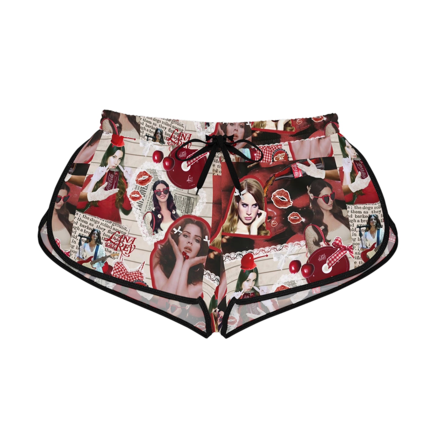 Lana Del Rey Cherry Coke Collage Women's Relaxed Shorts