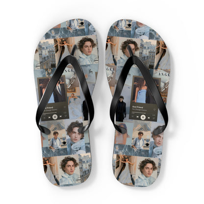 Timothee Chalamet And Zendaya Best Friend Collage Flip Flops