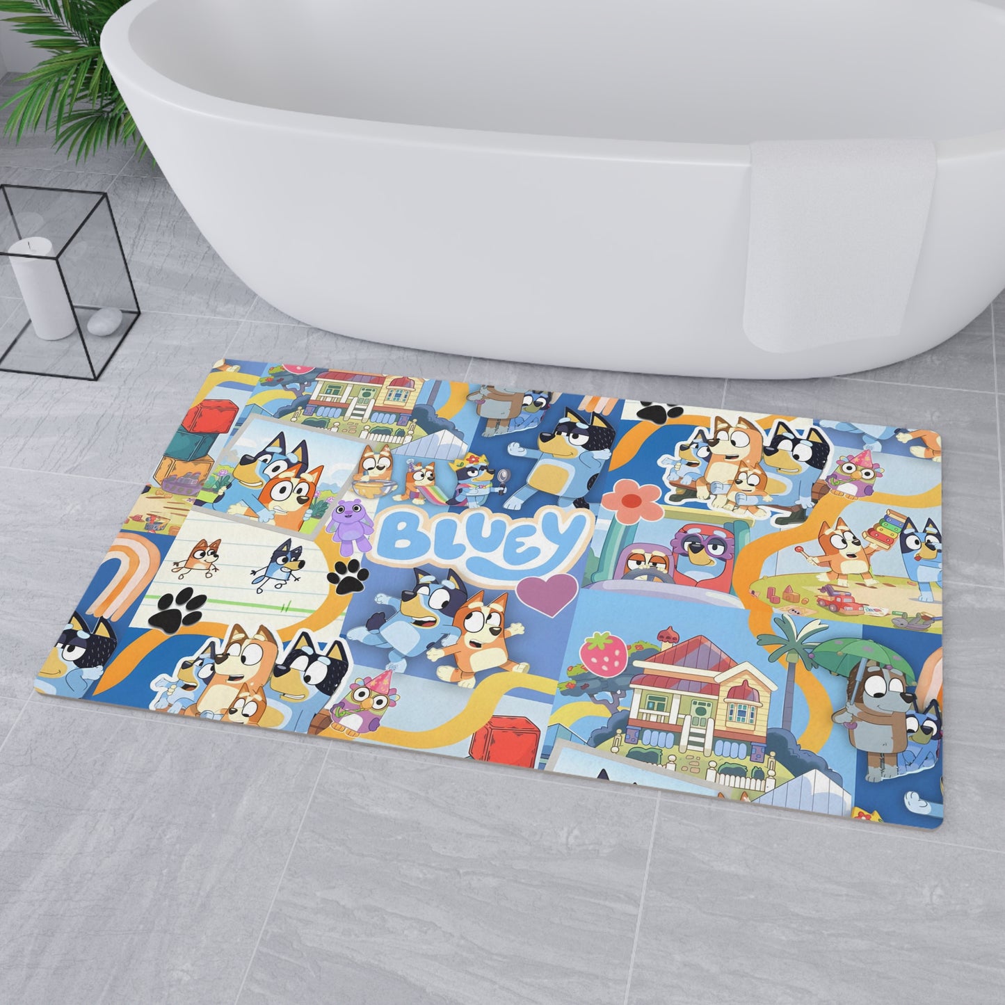Bluey Playtime Collage Floor Mat