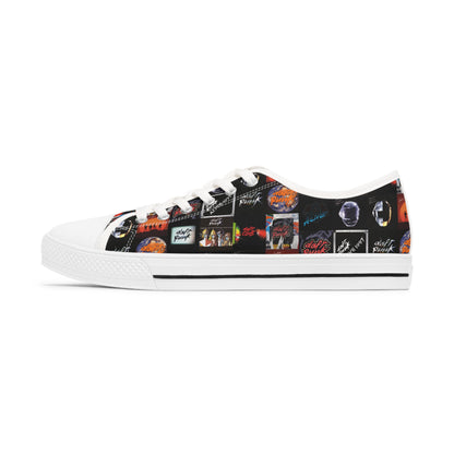 Daft Punk Album Cover Art Collage Women's Low Top Sneakers