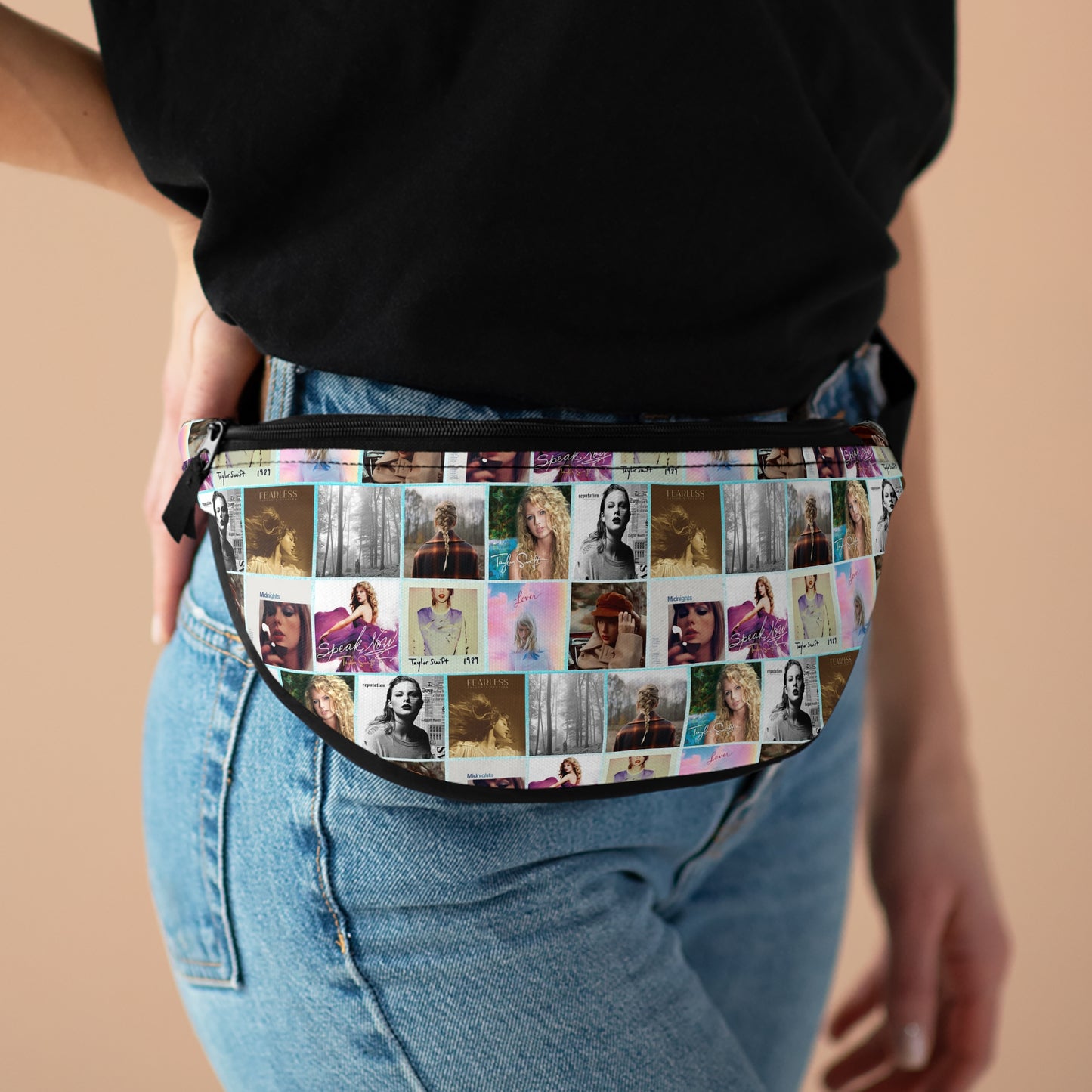 Taylor Swift Album Art Collage Pattern Fanny Pack