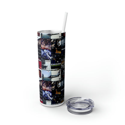 Eminem Album Art Cover Collage Skinny Tumbler with Straw